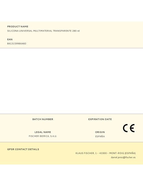 Silicona universal multimaterial transparente 280 ml