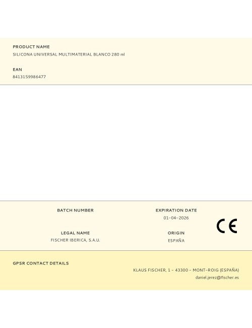 Silicona universal multimaterial blanco 280 ml