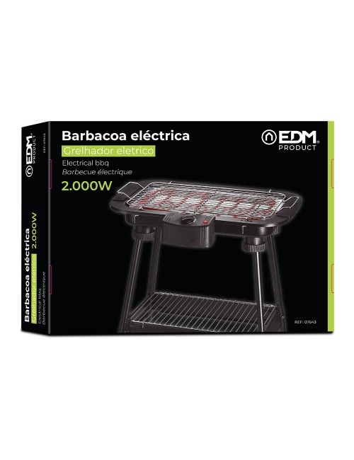 Barbacoa electrica de pie 2000 w 48 x 35 x 70 cm