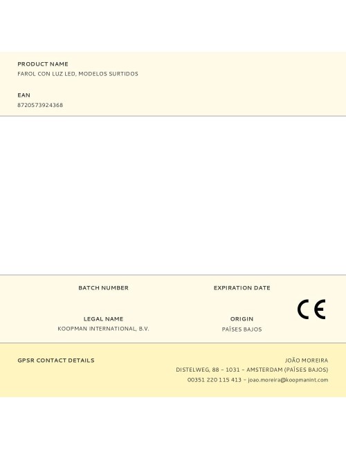 Farol con luz led, modelos surtidos