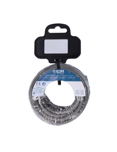 Carrete cable cordón tubular h03vv-f 2 x 0,75 mm gris oscuro, 5 m