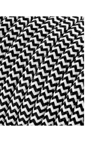 Carrete cable cordón tubular h03vv-f 2 x 0,75 mm rallado blanco/negro, 5 m