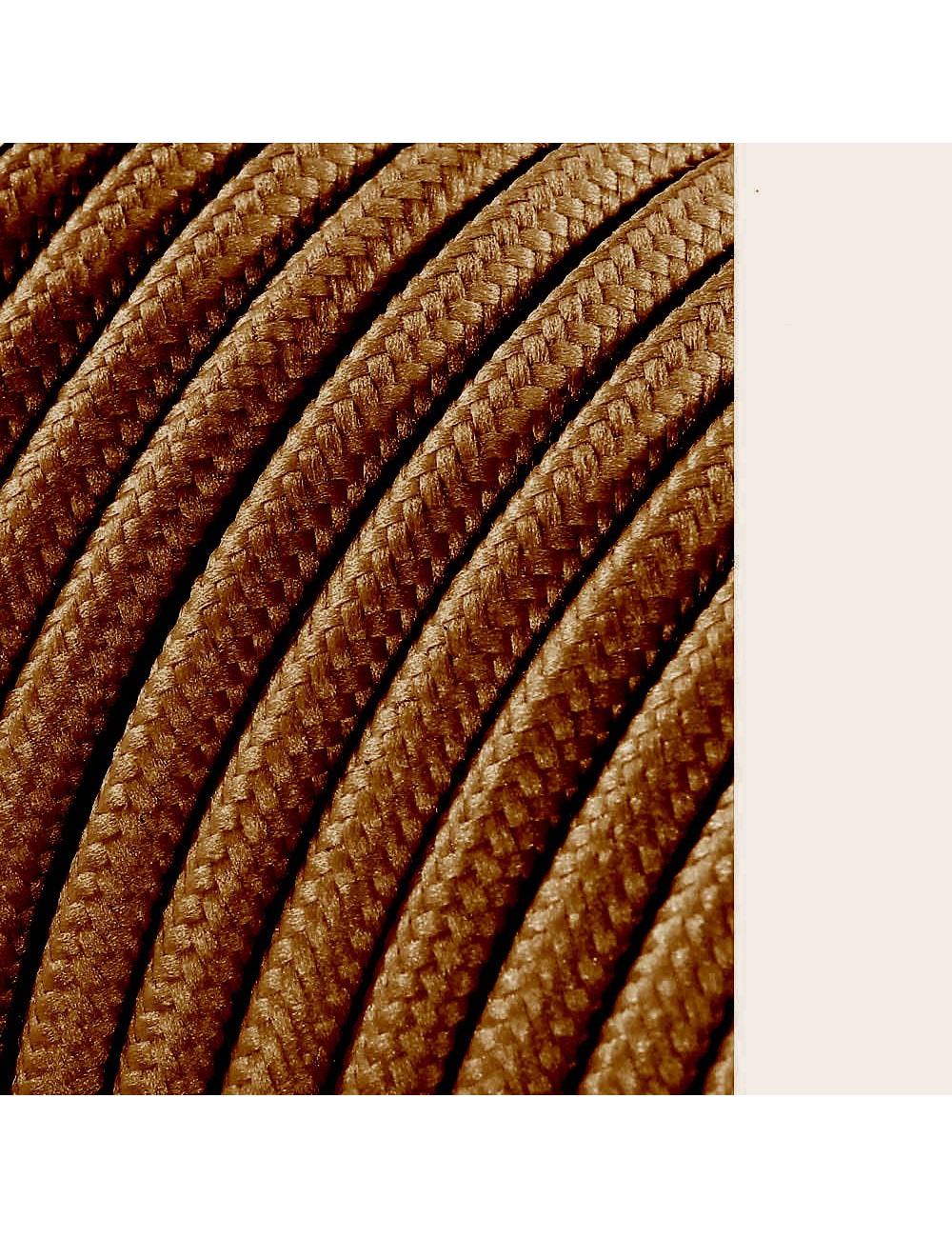 Carrete cable cordón tubular h03vv-f 2 x 0,75 mm marrón brillante, 5 m