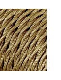 Carrete cable textil trenzado h03vv-f 2 x 0,75 mm oro, 5 m