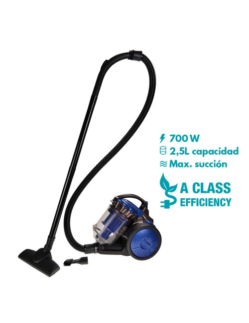 Aspiradora sin bolsa multiciclonico clase "a" 700 w 2,5 l