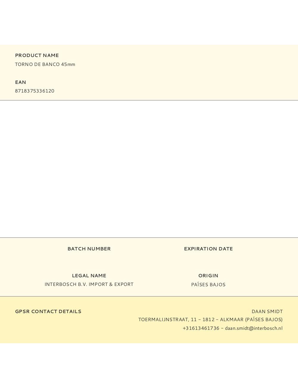 Torno de banco 45 mm