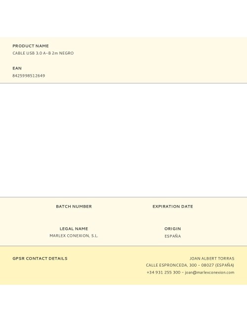 Cable usb 3.0 a-b 2m negro