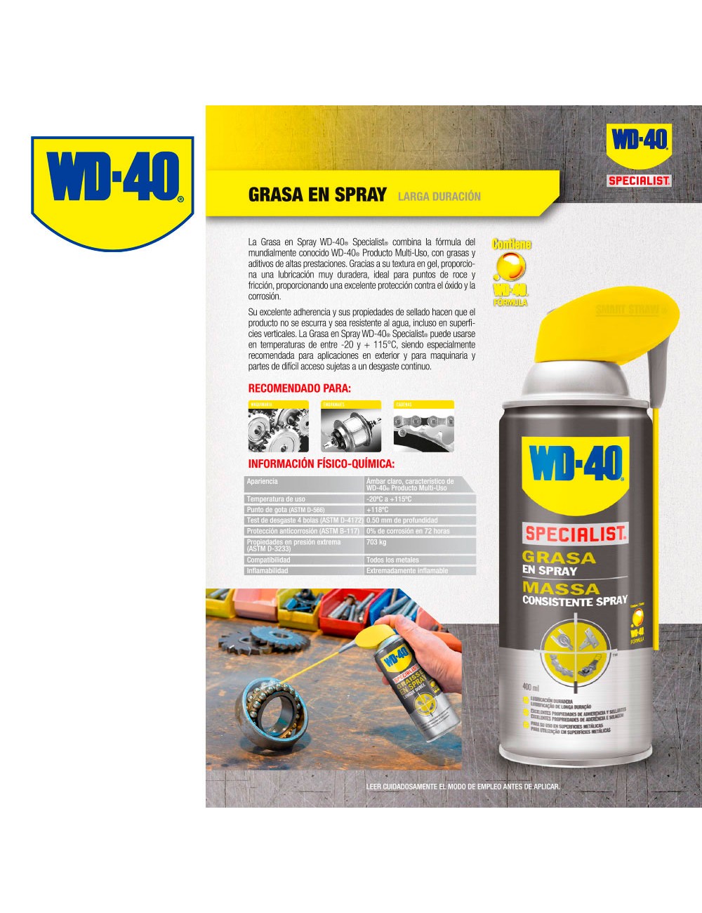 Specialist grasa en spray wd40 400ml 34385