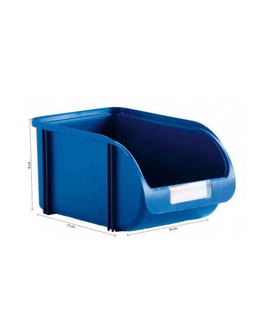 Gaveta apilable color titanium azul 10 cm