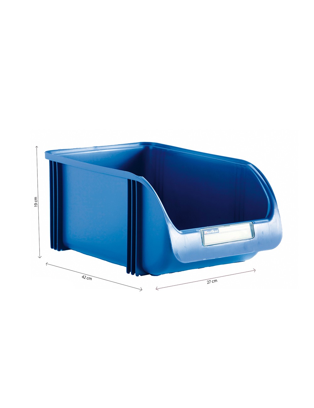 Gaveta apilable color titanium azul 27 cm