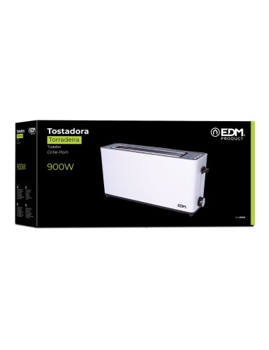 Tostadora ranura larga white design 900 w