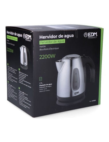 Hervidor de agua electrico "kettle". 2200 w 1,7 l