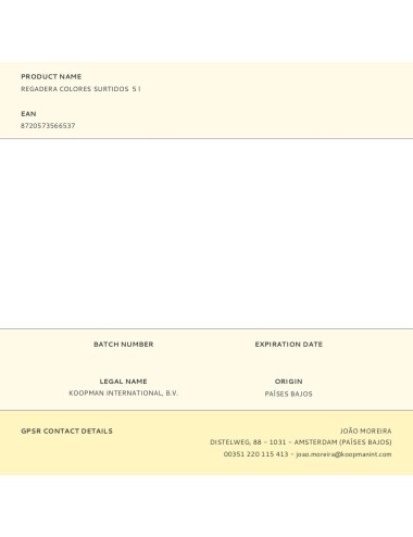 Regadera colores surtidos 5 l