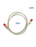 Cable utp cat.6 latiguillo rj45 cobre lszh gris 15 m