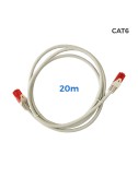 Cable utp cat.6 latiguillo rj45 cobre lszh gris 20 m