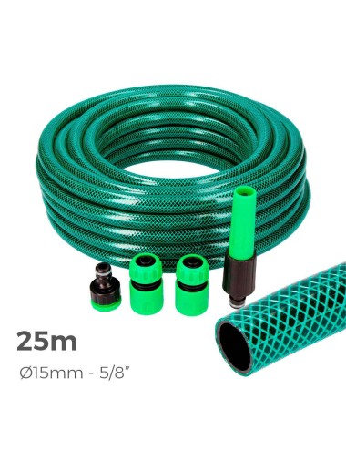 Kit manguera de jardin basic 25 m (5/8" 15 mm)