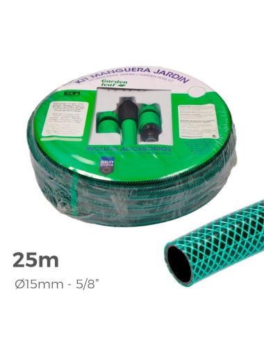Kit manguera de jardin basic 25 m (5/8" 15 mm)