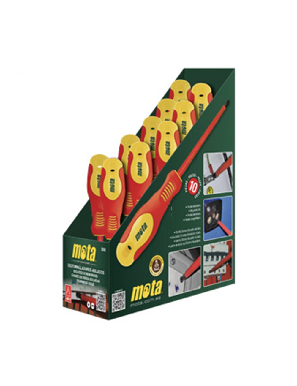 Destornilladores aislados dix, expositor 10 unidades