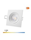Downlight led empotrable cuadrado 5 w 3200 k luz calida color blanco 9 x 9 cm