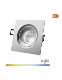 Downlight led empotrable cuadrado 5 w 6400 k luz fria color cromo 9 x 9 cm