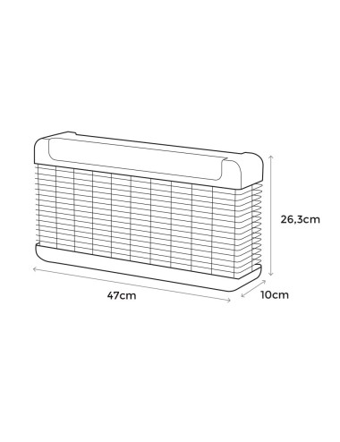 Mata insectos profesional electronico con led 13w 300m 47x10x26,3cm color negro edm