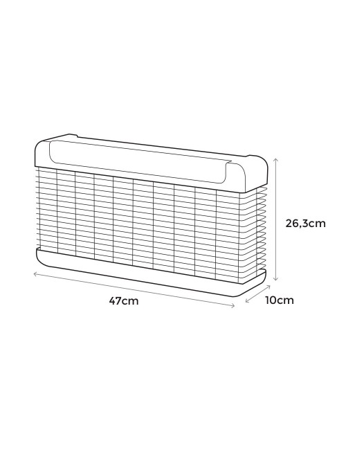 Mata insectos profesional electronico con led 13w 300m 47x10x26,3cm color negro edm