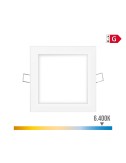 Mini downlight led empotrable cuadrado 6 w 6400 k luz fria color blanco 11,7 x 1 x 11,7 cm