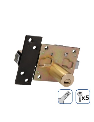Cerrojo con perno de acero incluye 5 llaves de seguridad