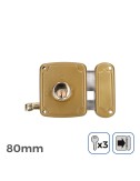 Cerradura derecha 80mm 3 llaves incluidas