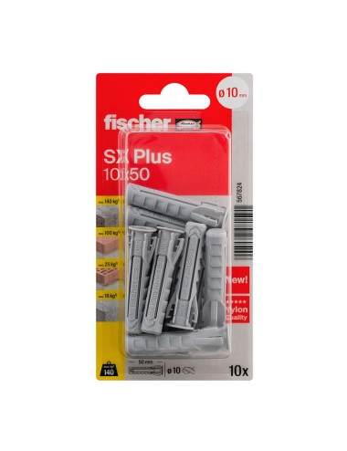 Taco sx plus ø10 x 50 mm, blister 10 uds