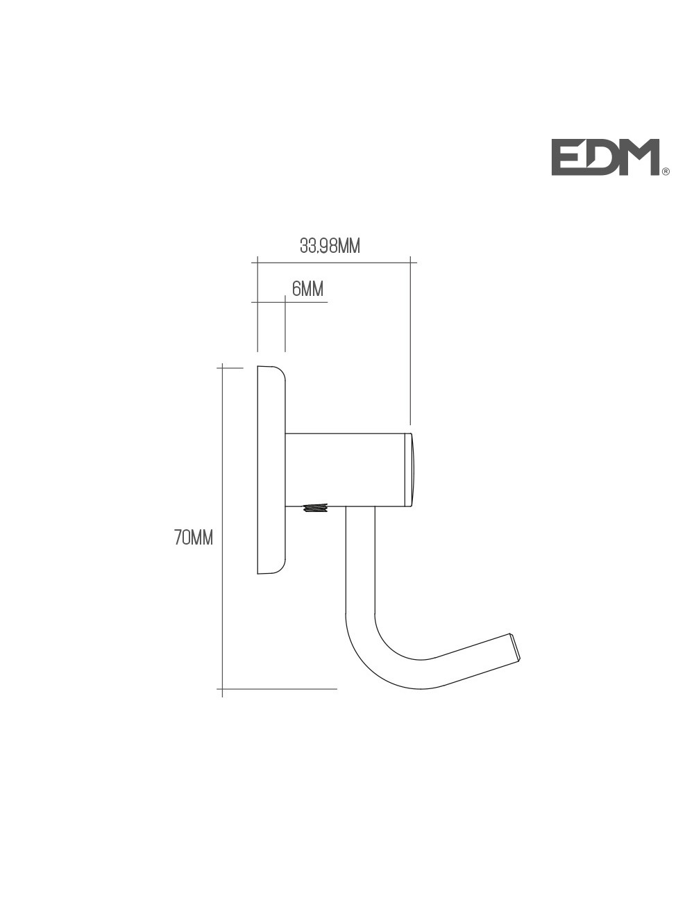 Colgador doble cromada