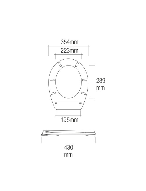 Tapa wc top con tornillos