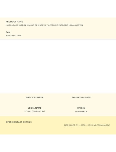 Horca para jardin. mango de madera y acero de carbono 114cm grown