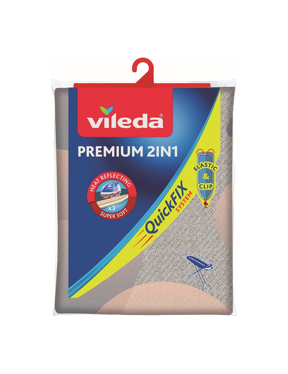 Funda premium 2 en 1 para tablas de planchar 110 x 30 cm hasta 130 x 45 cm