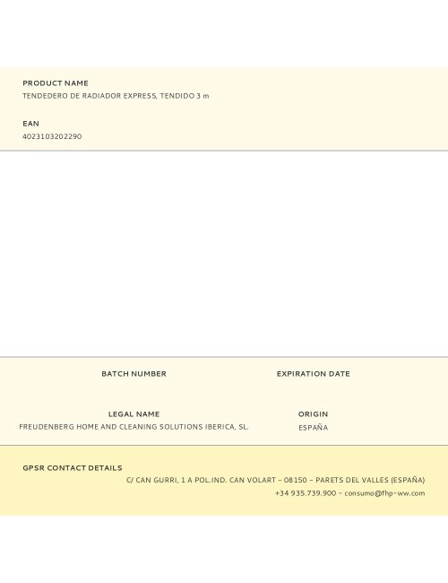 Tendedero de radiador express, tendido 3 m