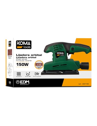 Lijadora orbital electrica 150 w, 252 x 158 mm