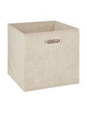 Caja organizadora color beige para estanteria 31 x 31 cm