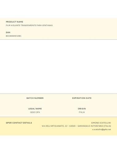 Film aislante transparente para ventanas