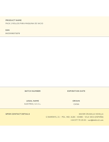 Pack 2 rollos para maquina de vacio