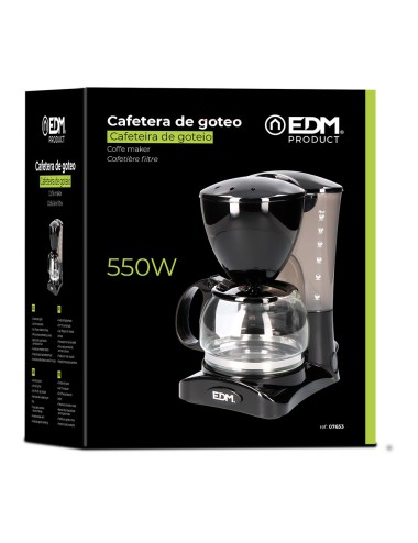 Cafetera de goteo 6 tazas, 550 w