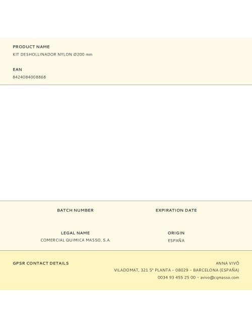 Kit deshollinador nylon ø200 mm