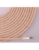 Cable de cuerda de yute tejida y enfundada 2 x 0,75mm 25m euro/m