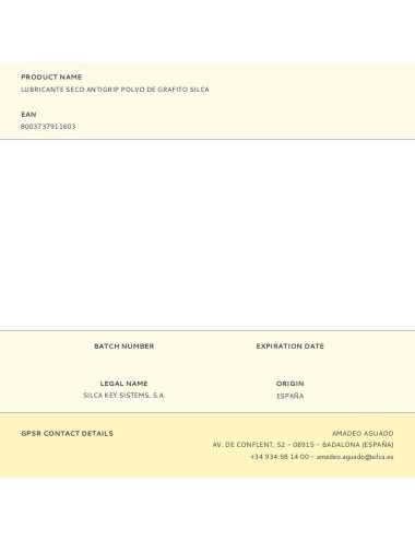 Lubricante seco antigrip polvo de grafito silca