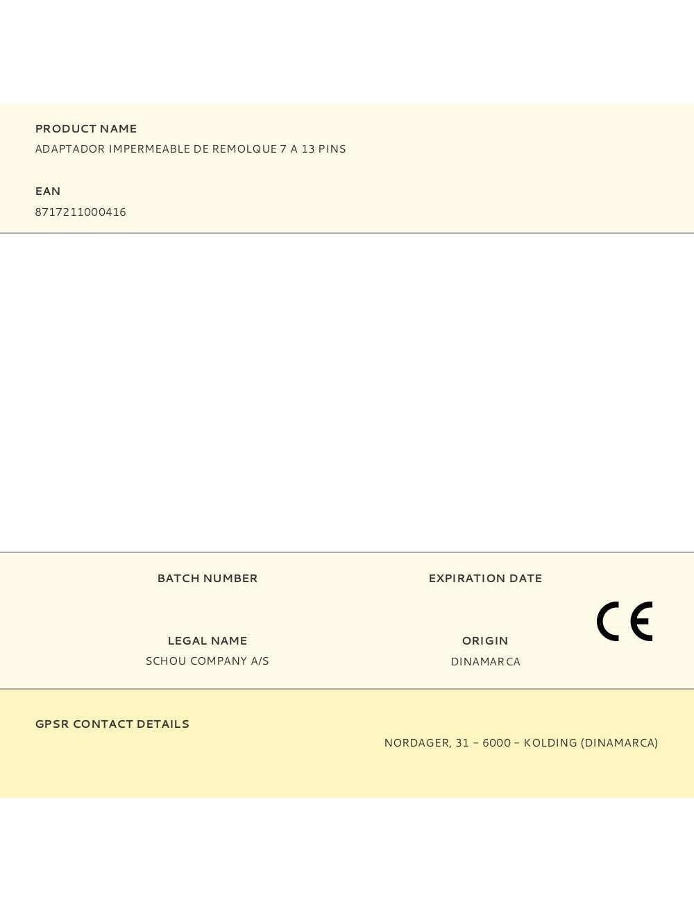 Adaptador impermeable de remolque 7 a 13 pins