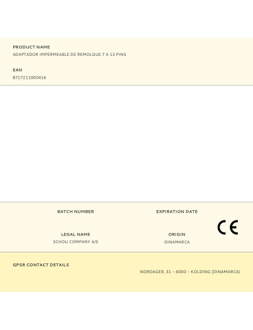 Adaptador impermeable de remolque 7 a 13 pins