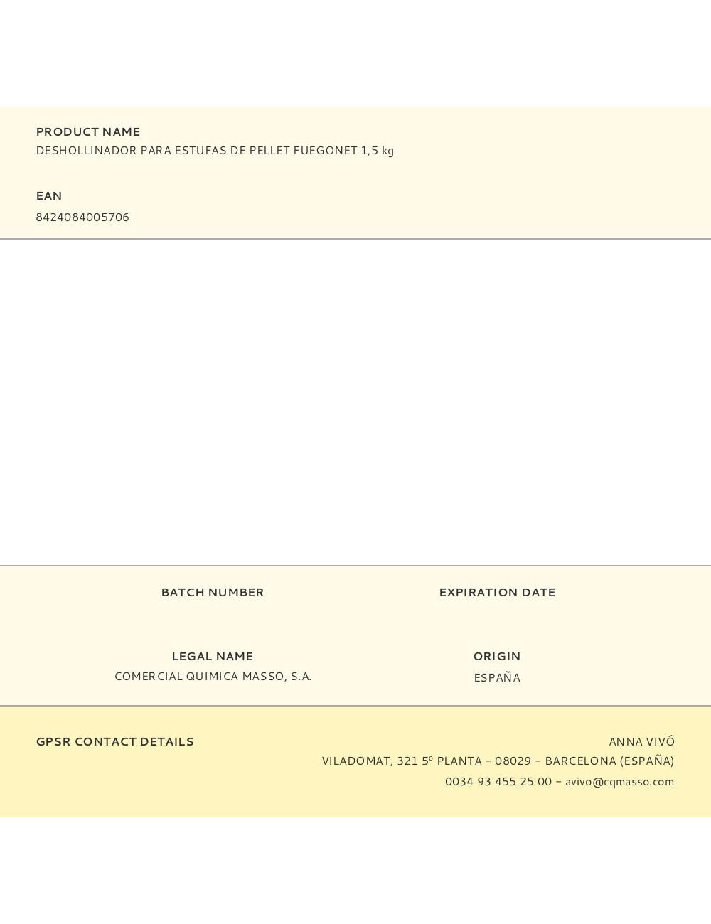 Deshollinador para estufas de pellet fuegonet 1,5 kg