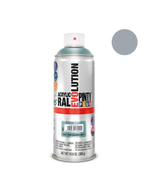 Pintura acrílica spray evolution 520 cc ral 7001 silver grey 300 g