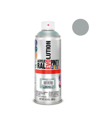 Pintura acrílica spray evolution 520 cc ral 7042 traffic grey 300 g
