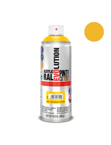 Pintura acrílica spray evolution 520 cc ral 1003 signal yellow 300 g