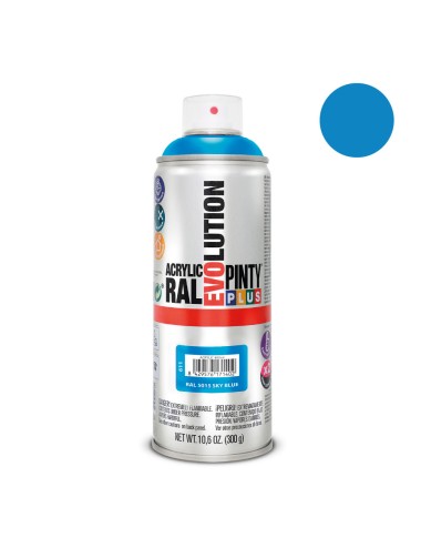 Pintura acrílica spray evolution 520 cc ral 5015 sky blue 300 g